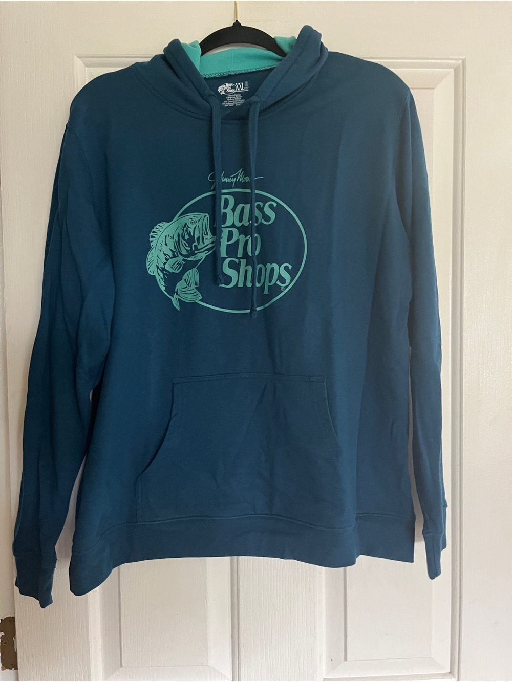 Bass Pro Shops Teal Logo Hoodie size xxl